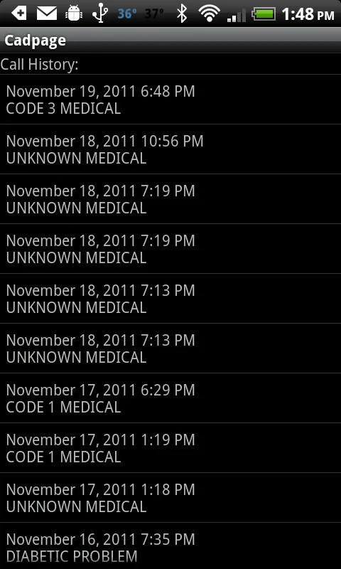 Cadpage screenshot
